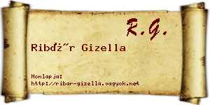 Ribár Gizella névjegykártya